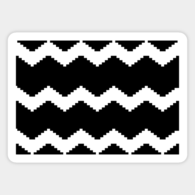 Abstract geometric pattern - black and white. Sticker by kerens